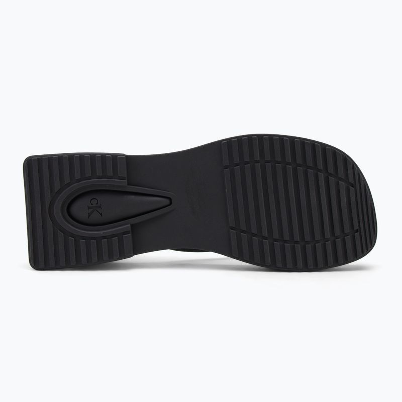 Calvin Klein YW0YW01716 Sq Low Wedge Sandal Stitch dreifach schwarz Flip Flops für Damen 4