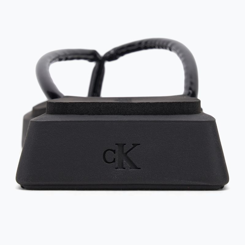 Calvin Klein YW0YW01716 Sq Low Wedge Sandal Stitch dreifach schwarz Flip Flops für Damen 6