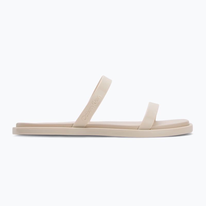 Calvin Klein Damen Flip-Flops HW0HW02417 Double Bar Slide - Gelee Schildkröte Taube 2
