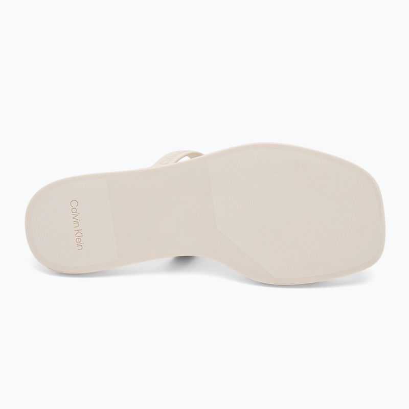 Calvin Klein Damen Flip-Flops HW0HW02417 Double Bar Slide - Gelee Schildkröte Taube 4