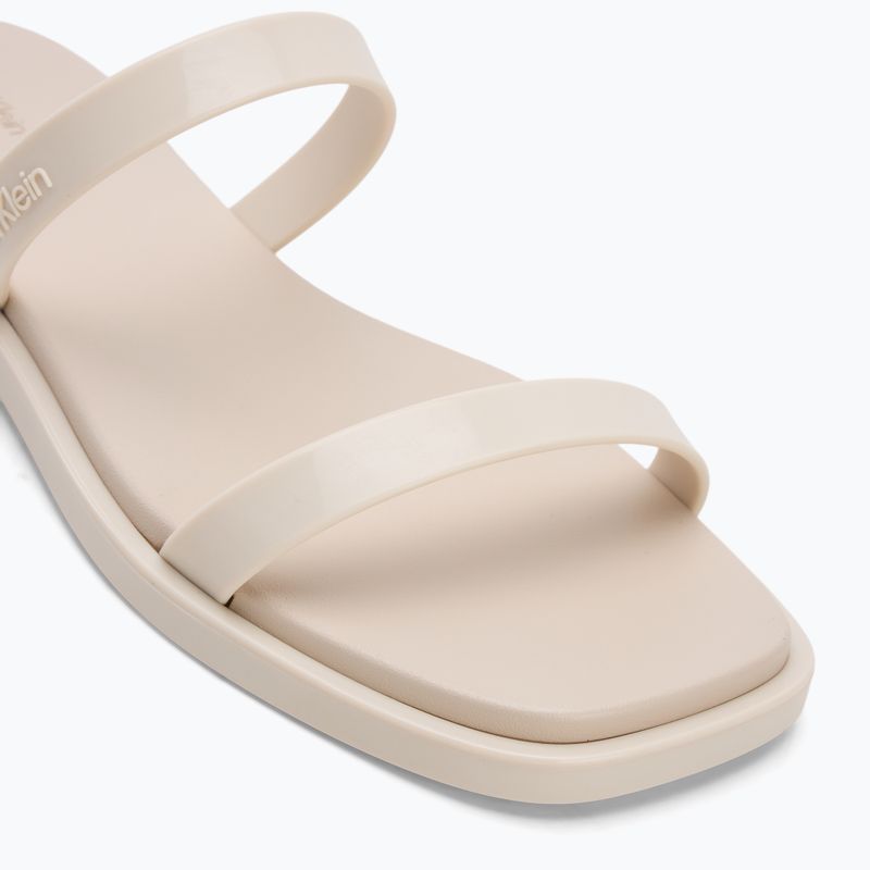 Calvin Klein Damen Flip-Flops HW0HW02417 Double Bar Slide - Gelee Schildkröte Taube 7