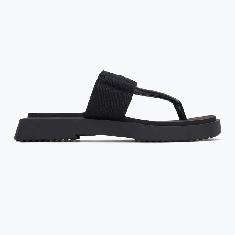 Calvin Klein Damen Flip Flops YW0YW01717 Sq Low Wedge Sandale Rope dreifach schwarz 2