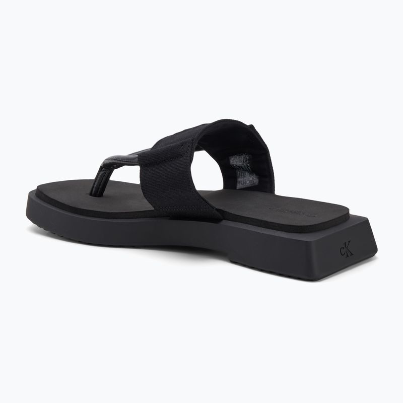 Calvin Klein Damen Flip Flops YW0YW01717 Sq Low Wedge Sandale Rope dreifach schwarz 3