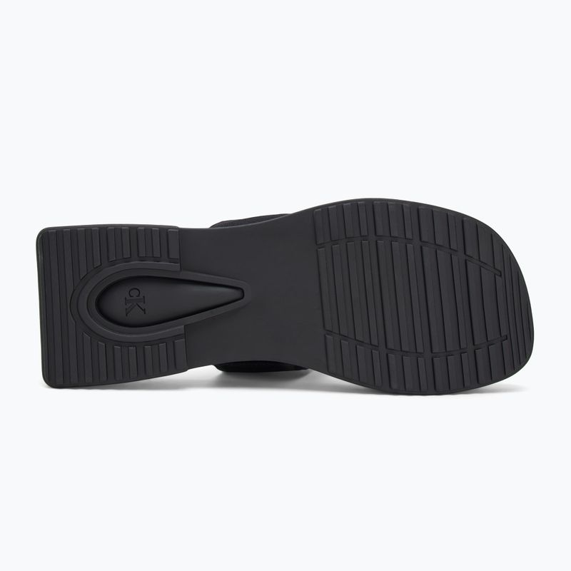 Calvin Klein Damen Flip Flops YW0YW01717 Sq Low Wedge Sandale Rope dreifach schwarz 4