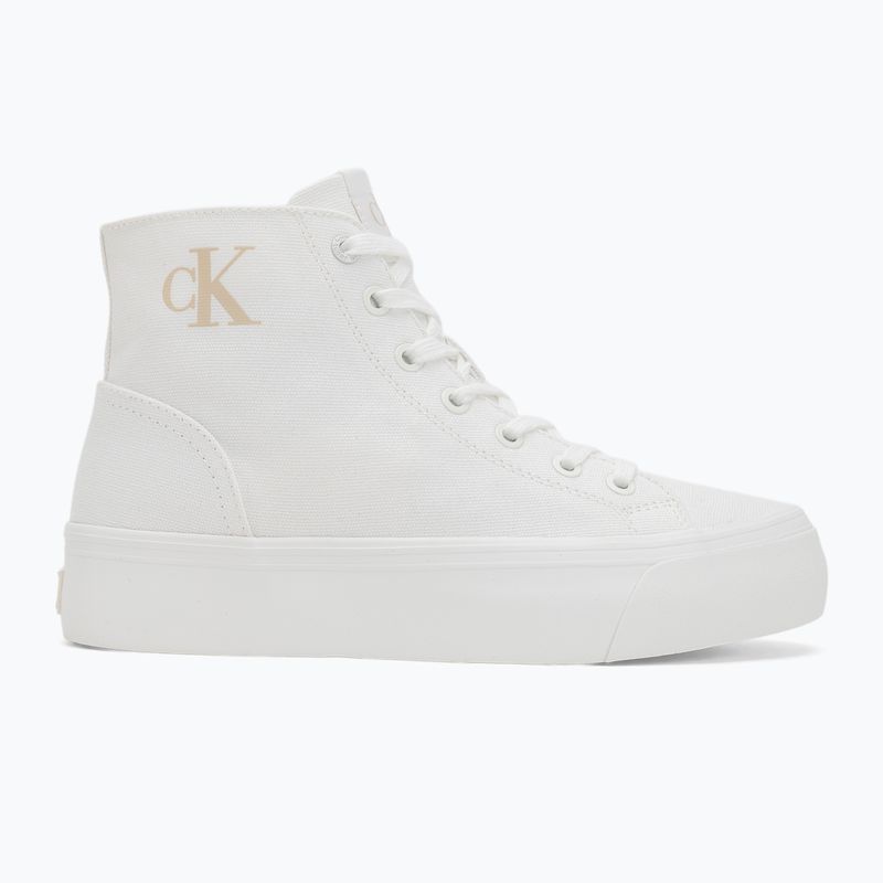Calvin Klein Damen Turnschuhe YW0YW01764 Vulc Flatform Mid Cv Mg dreifach hellweiß 2
