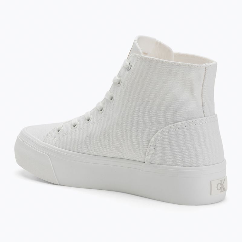 Calvin Klein Damen Turnschuhe YW0YW01764 Vulc Flatform Mid Cv Mg dreifach hellweiß 3