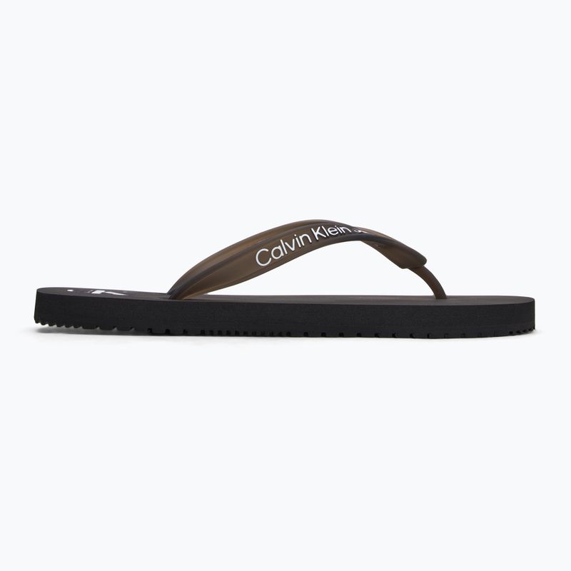 Calvin Klein Damen Flip Flops YW0YW01829 Strand Sandale Transparent Tpu schwarz 2