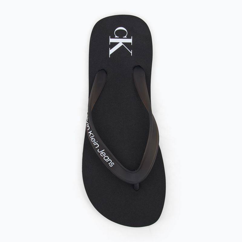 Calvin Klein Damen Flip Flops YW0YW01829 Strand Sandale Transparent Tpu schwarz 5
