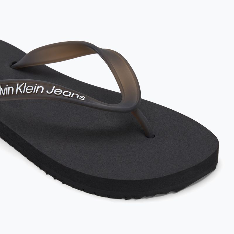 Calvin Klein Damen Flip Flops YW0YW01829 Strand Sandale Transparent Tpu schwarz 7