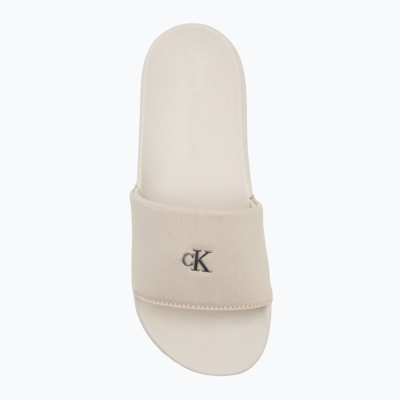 Calvin Klein Damen Flip-Flops YW0YW01713 Slide Monogram Hardware Schildkröte Taube 5