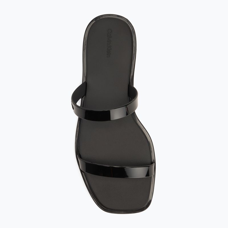 Calvin Klein Damen Flip-Flops HW0HW02417 Double Bar Slide - Jelly schwarz 5