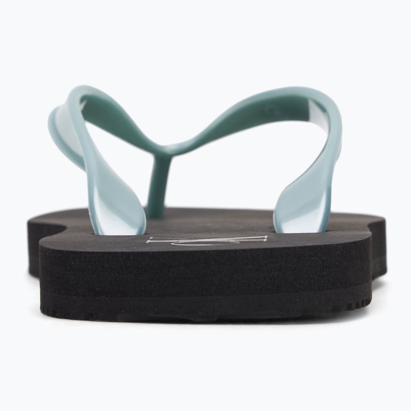 Calvin Klein Damen Flip Flops YW0YW01719 Strand Sandale Monologo Tpu schwarz/wolkenblau 6