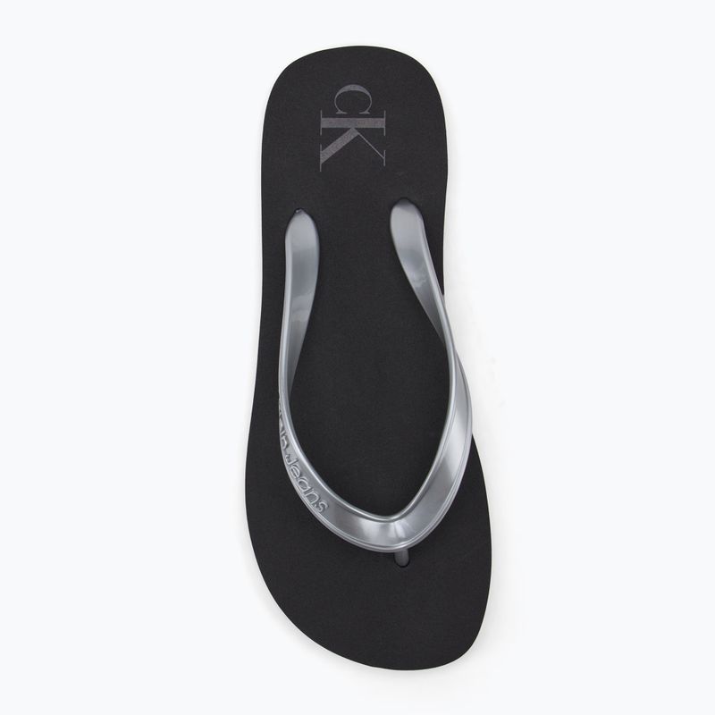 Calvin Klein YW0YW01719 Damen Strand Sandale Monologo Tpu schwarz/silber Flip Flops 5