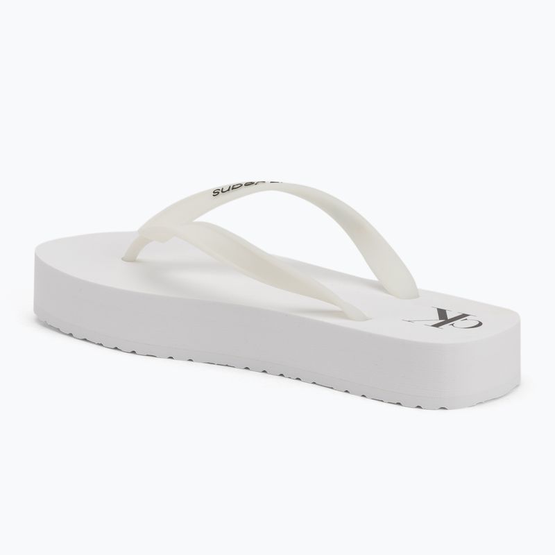 Damen Calvin Klein YW0YW01830 Strand Sandale Flatform Tpu hell weiß/schwarz flip flops 3