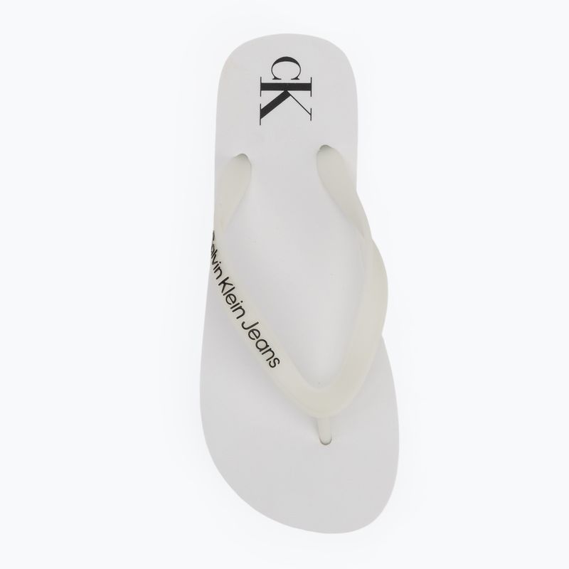 Damen Calvin Klein YW0YW01830 Strand Sandale Flatform Tpu hell weiß/schwarz flip flops 5