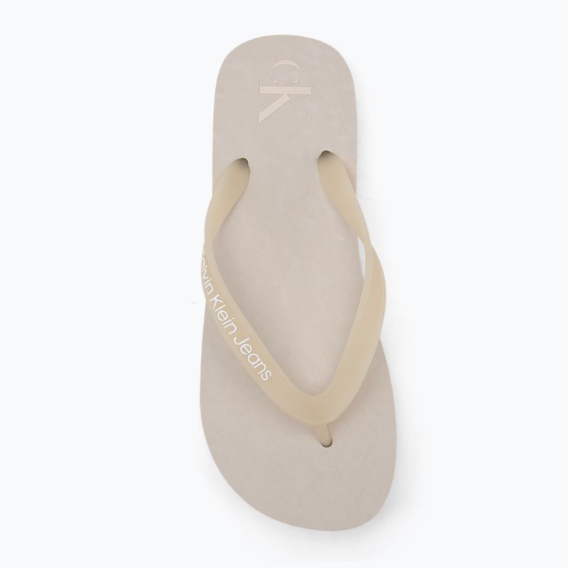 Calvin Klein Damen Flip Flops YW0YW01830 Strand Sandale Flatform Tpu Eierschale/helles Weiß 5