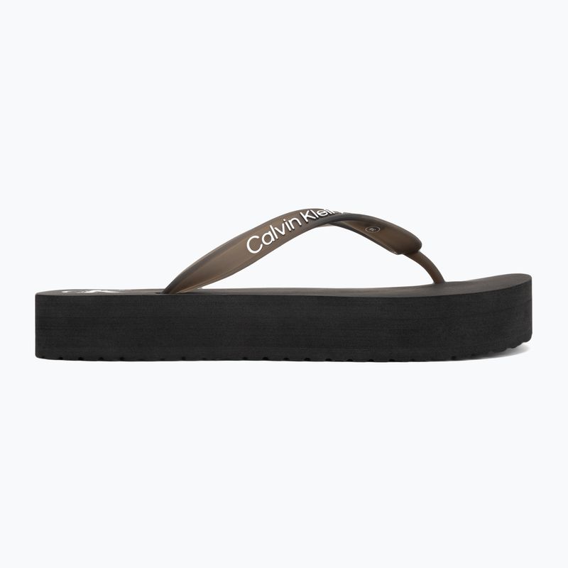 Damen Calvin Klein YW0YW01830 Strand Sandale Flatform Tpu schwarz/hellweiß Flip Flops 2