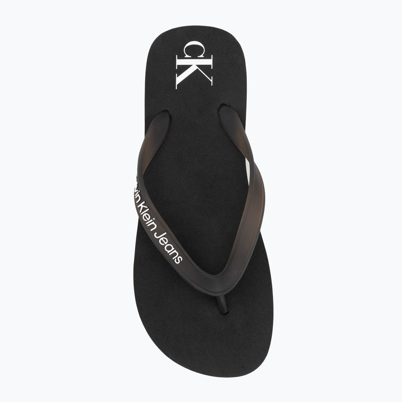 Damen Calvin Klein YW0YW01830 Strand Sandale Flatform Tpu schwarz/hellweiß Flip Flops 5