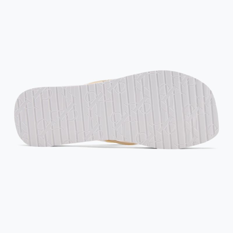 Calvin Klein Damen Flip Flops YW0YW01720 Thong+ Tpu Metallic Eierschale/helles Weiß 4