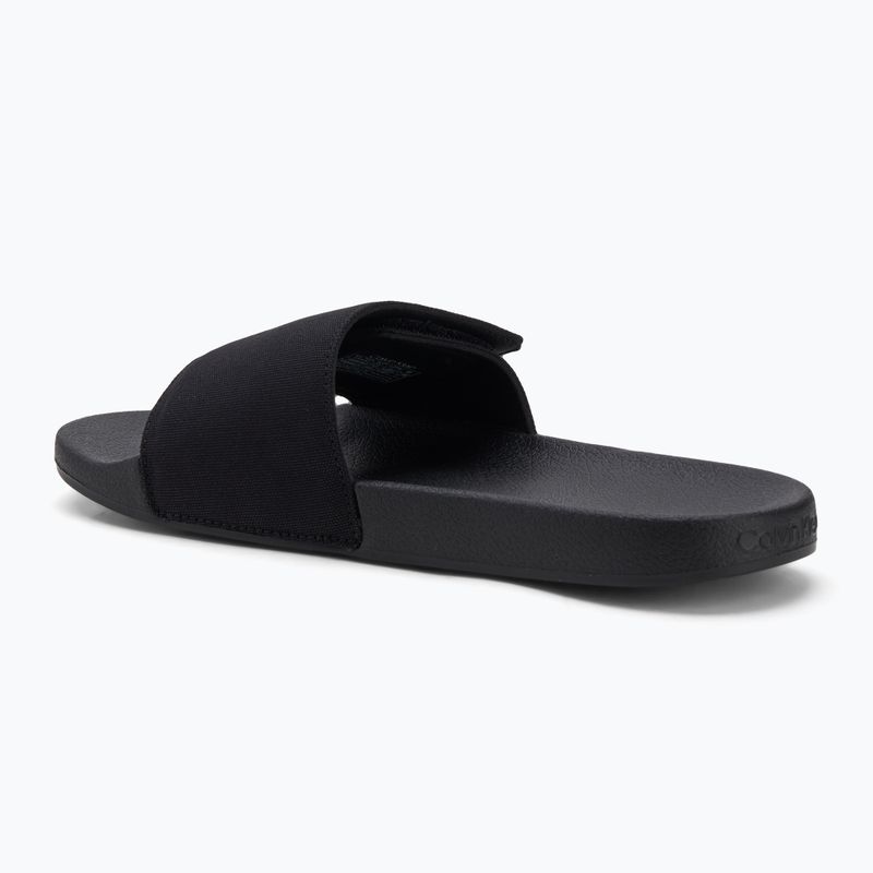 Calvin Klein Herren Flip-Flops HM0HM01749 Adj Pool Slide Canvas Logo schwarz 3