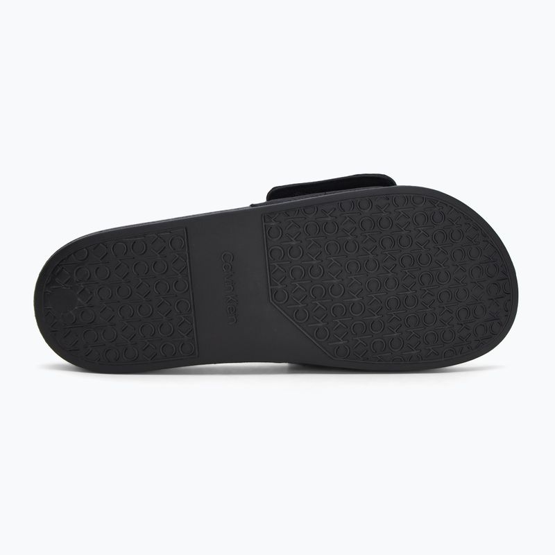 Calvin Klein Herren Flip-Flops HM0HM01749 Adj Pool Slide Canvas Logo schwarz 4
