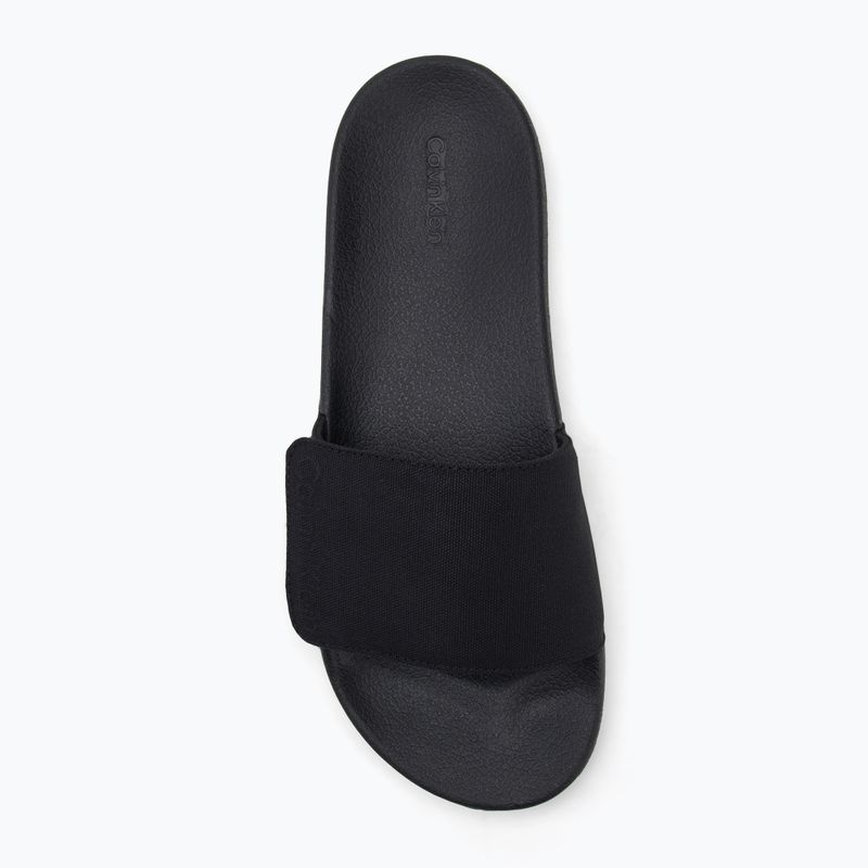 Calvin Klein Herren Flip-Flops HM0HM01749 Adj Pool Slide Canvas Logo schwarz 5
