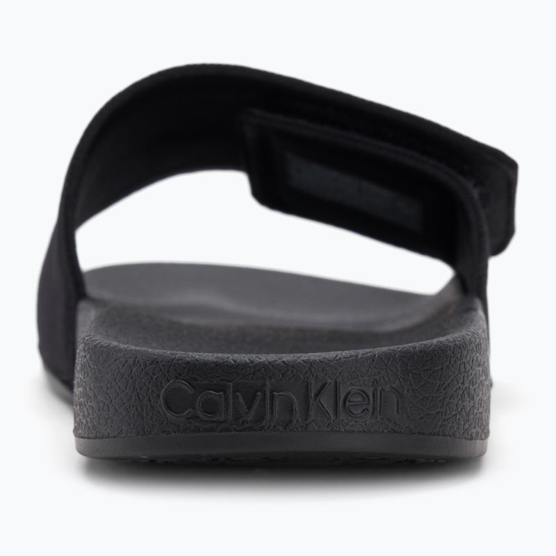 Calvin Klein Herren Flip-Flops HM0HM01749 Adj Pool Slide Canvas Logo schwarz 6