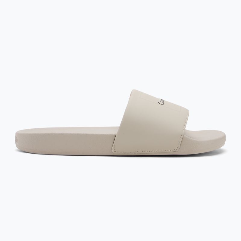 Calvin Klein Herren Flip-Flops HM0HM01754 Pool Slide Ck Square Feder grau 2