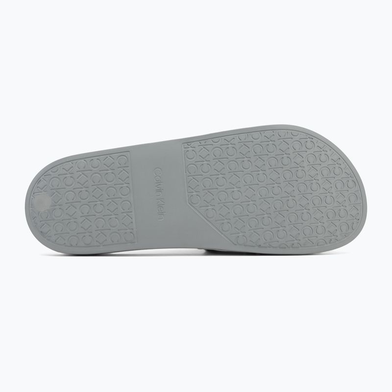 Calvin Klein Herren Flip-Flops HM0HM01752 Pool Slide Double T Granit Straße 4