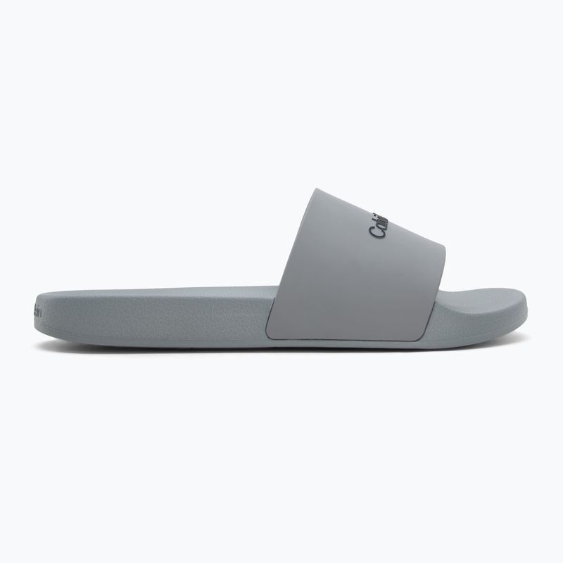 Calvin Klein Herren Flip-Flops HM0HM00455 Pool Slide Gummi Granit Straße 2