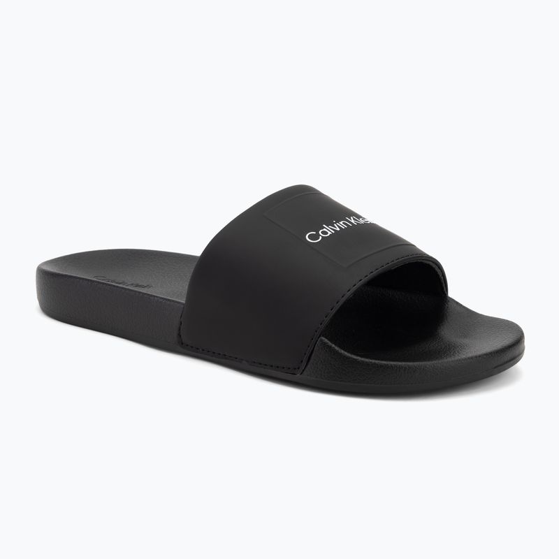 Calvin Klein Herren Flip-Flops HM0HM01754 Pool Slide Ck Square schwarz