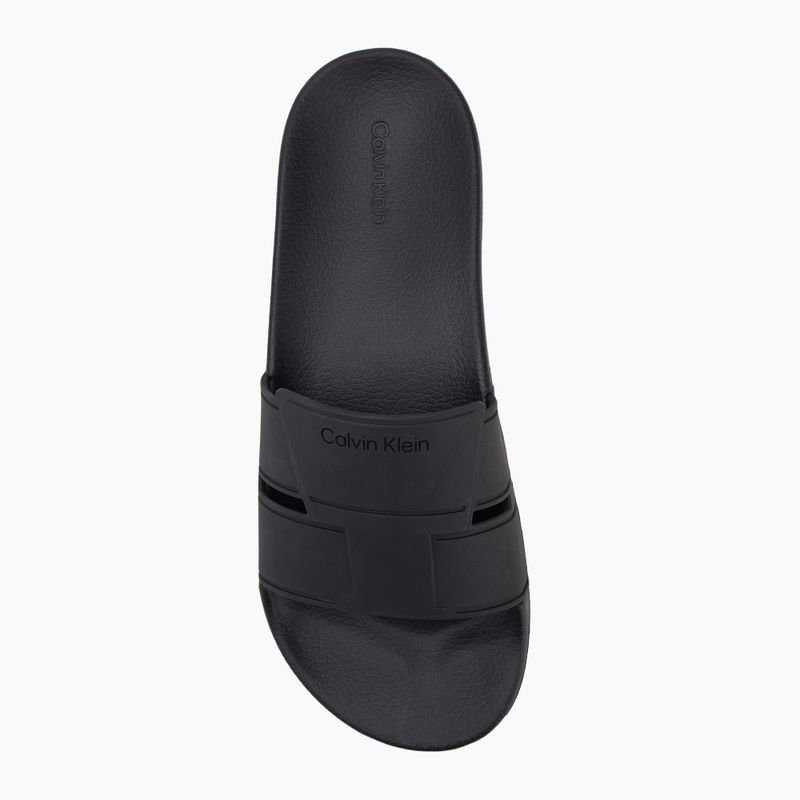Calvin Klein Herren Flip-Flops HM0HM01752 Pool Slide Double T schwarz 5
