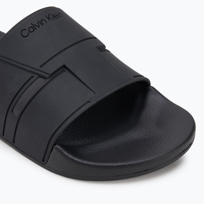 Calvin Klein Herren Flip-Flops HM0HM01752 Pool Slide Double T schwarz 7