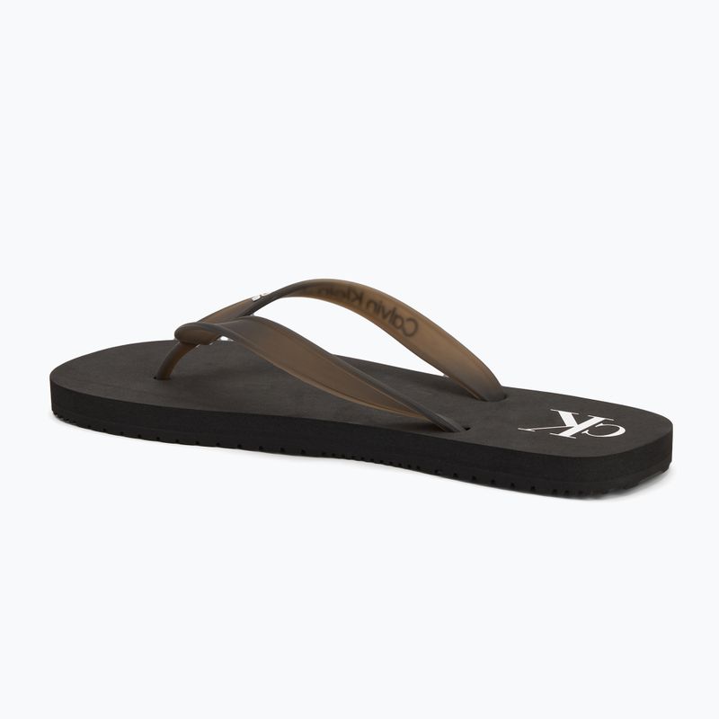 Herren Calvin Klein YM0YM01267 Strand Sandale Transparent Tpu schwarz/hellweiß Flip Flops 3