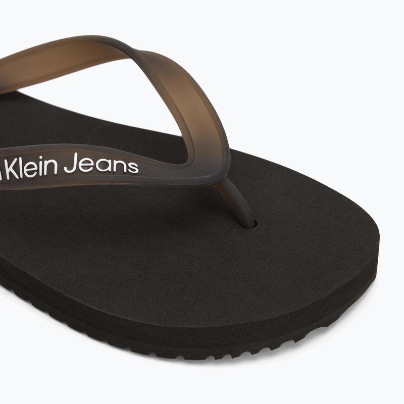 Herren Calvin Klein YM0YM01267 Strand Sandale Transparent Tpu schwarz/hellweiß Flip Flops 7