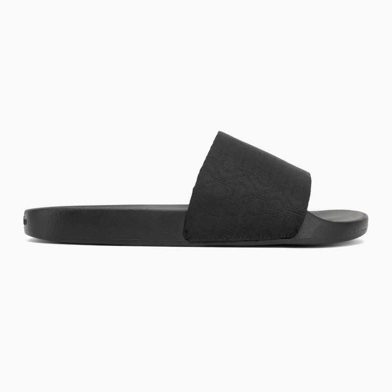 Calvin Klein Herren Flip-Flops HM0HM01762 Pool Slide Jaq Mono schwarz mono jacquard 2