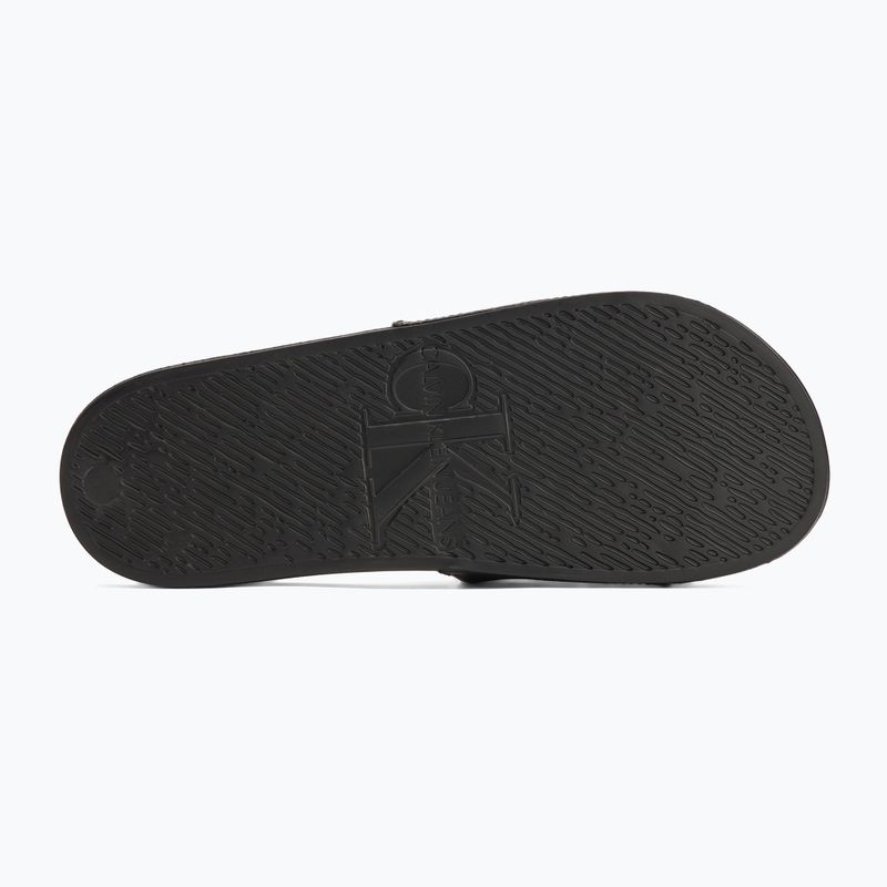 Herren Calvin Klein YM0YM01269 Slide Aop Print dreifach schwarz flip-flops 4