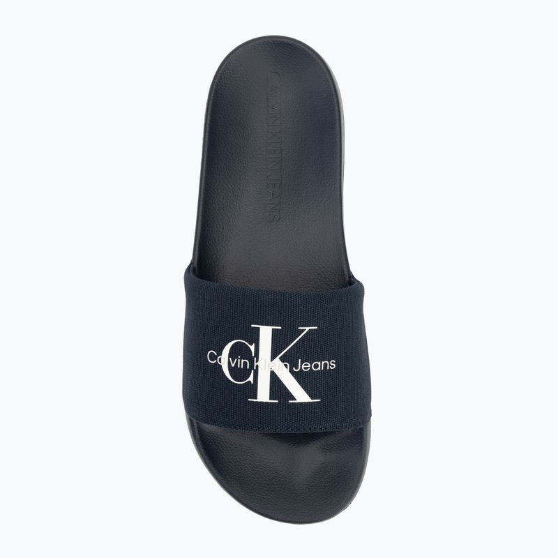Badeschlappen Schlappen Herren Calvin Klein YM0YM01271 Slide Monogram Cv triple calvin navy 5