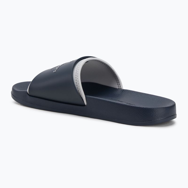 Herren Calvin Klein YM0YM00361 Slide Rubber Neoprene Monologo navy/yster mushroom Flip-Flops 3