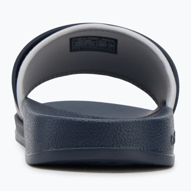 Herren Calvin Klein YM0YM00361 Slide Rubber Neoprene Monologo navy/yster mushroom Flip-Flops 6