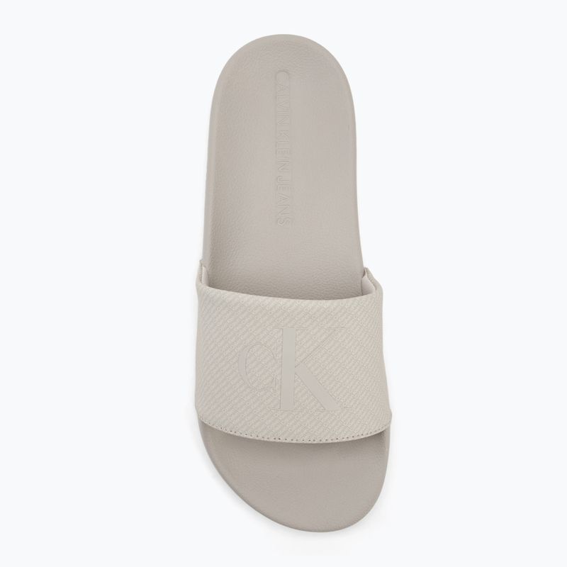 Herren Calvin Klein YM0YM01269 Slide Aop Print Eierschale/Turteltaube Flip-Flops 5