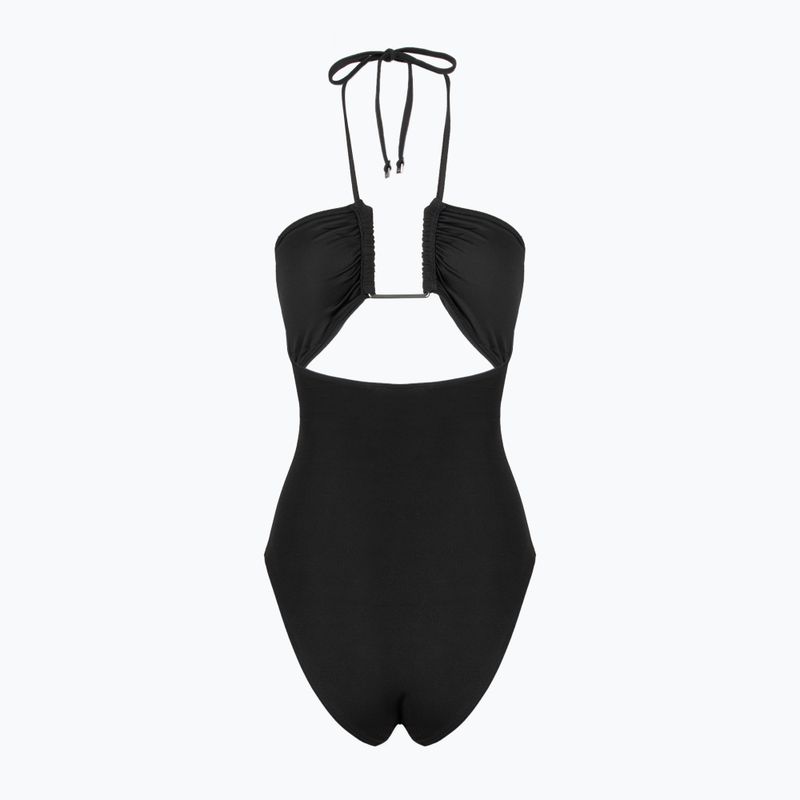 Badeanzug Damen Calvin Klein KW0KW02813 Ck Wire Plunge One Piece-RP pvh black 2