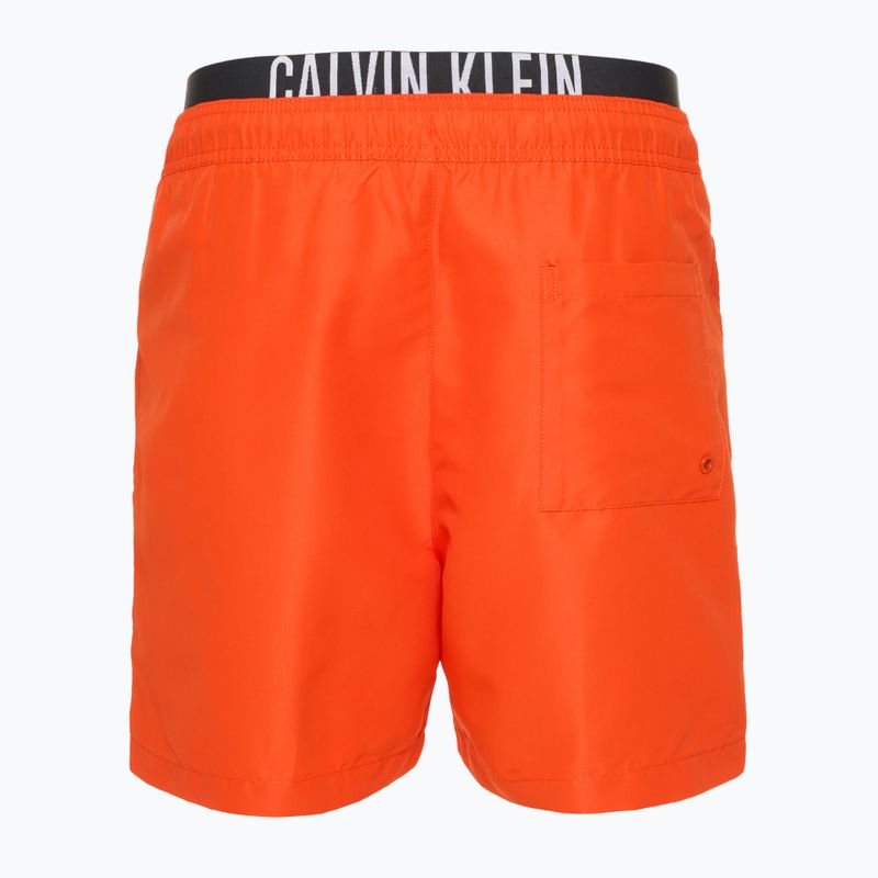 Badeshorts Herren Calvin Klein KM0KM01093 Intense Power Medium Double WB flaming chili 2