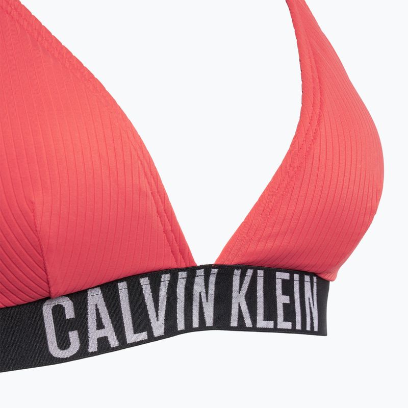 Bikini-Oberteil Calvin Klein KW0KW02750 Intense Power Rib Triangle-RP dazzling coral 3