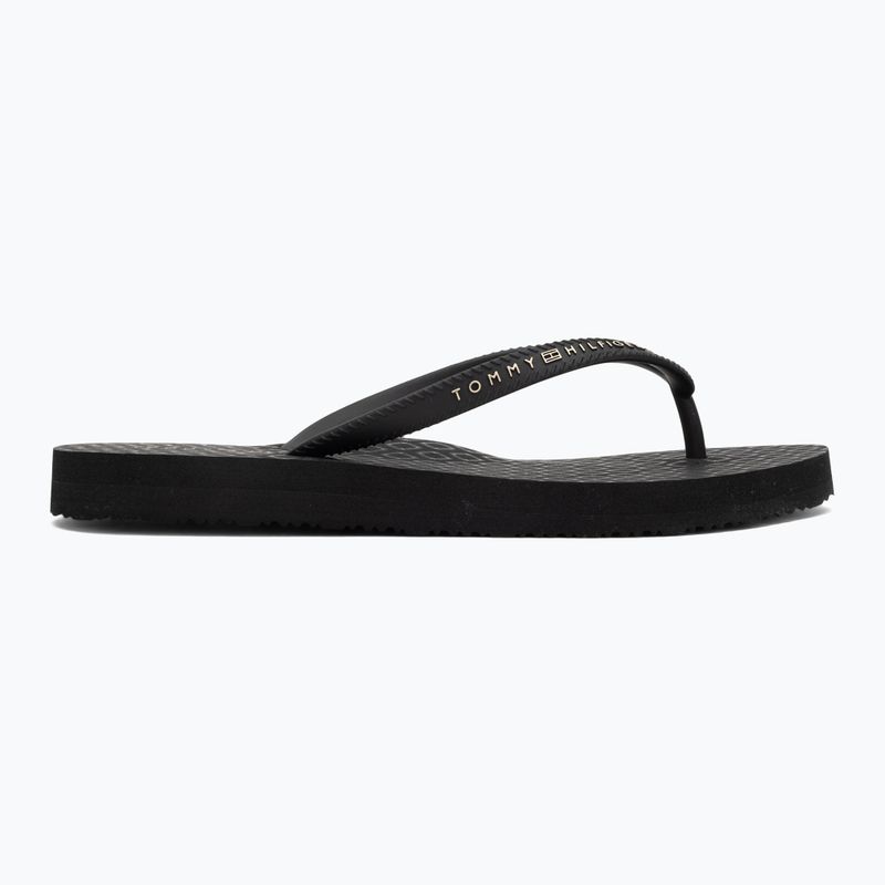 Tommy Hilfiger Damen Flip Flops Strap Beach Sandale schwarz 2