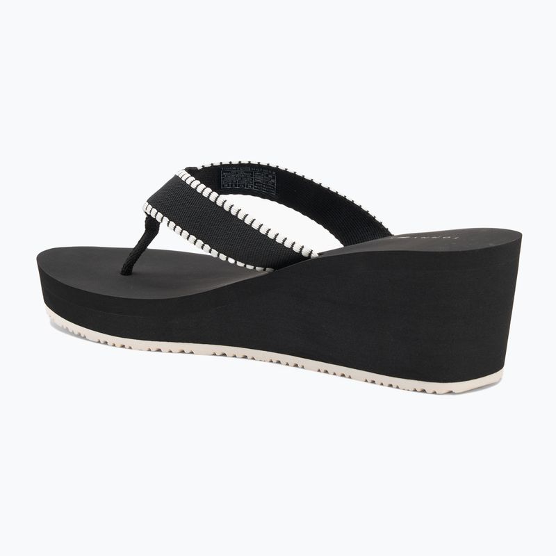 Tommy Hilfiger Damen Flip Flops Wedge Beach Sandale schwarz 3