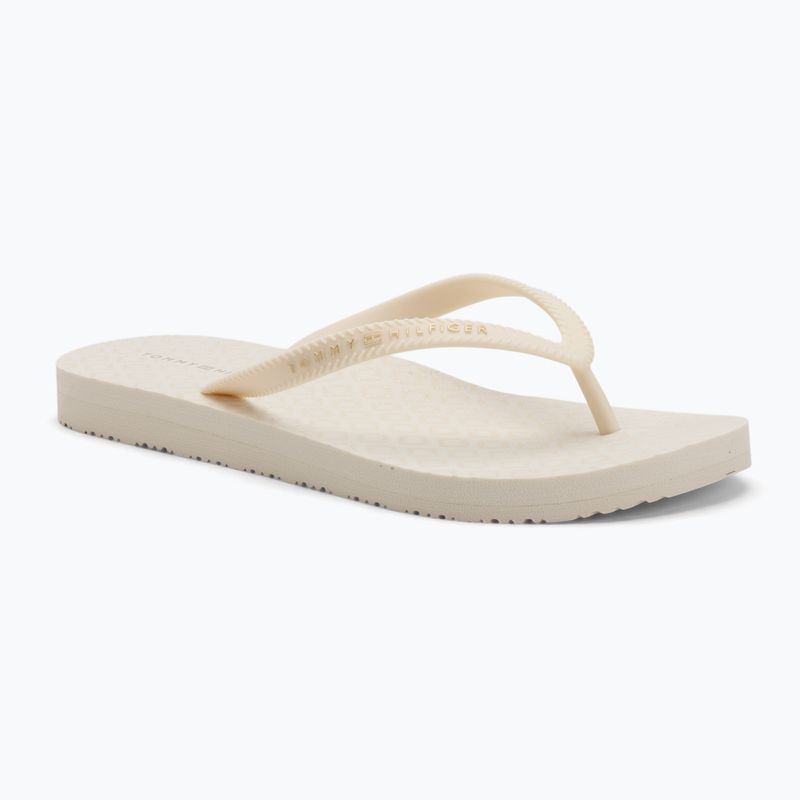 Tommy Hilfiger Strap Beach Sandale Damen Elfenbein Blütenblatt Flip Flops