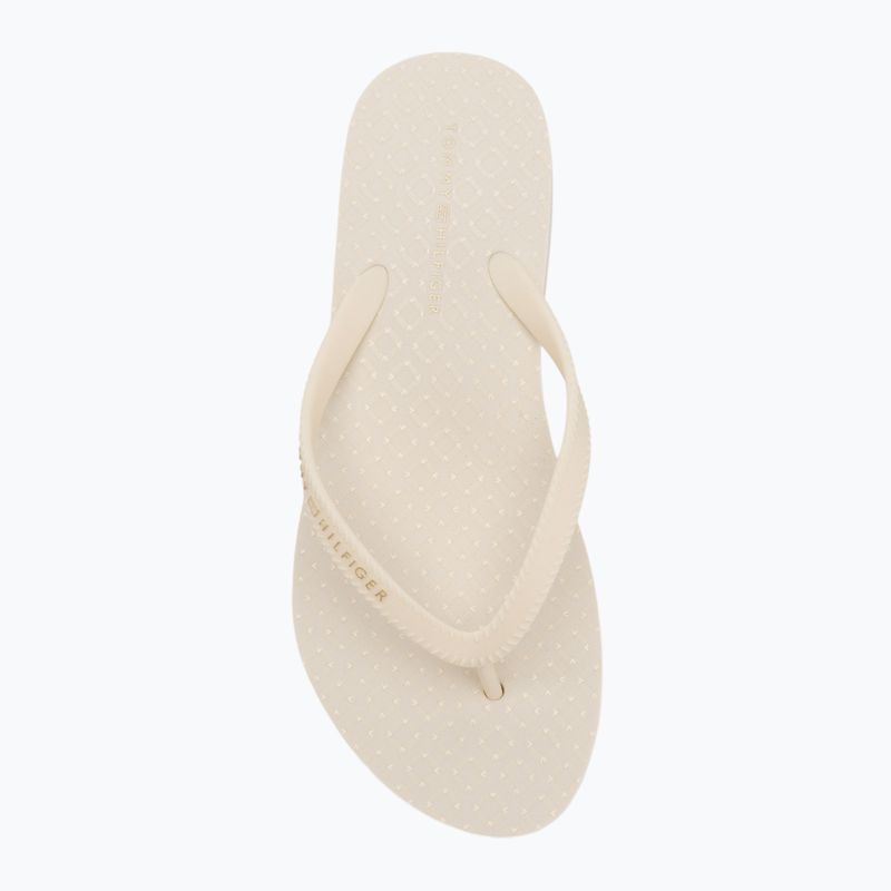 Tommy Hilfiger Strap Beach Sandale Damen Elfenbein Blütenblatt Flip Flops 5