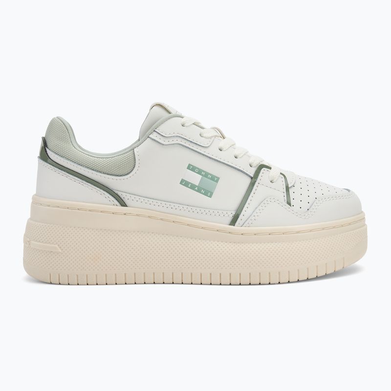Damen-Sneaker Tommy Jeans Retro Basket Flatform ecru/misty sage 2