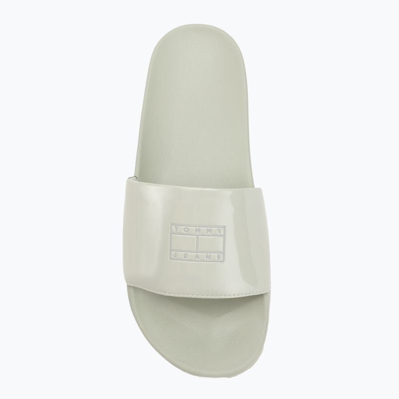 Tommy Hilfiger Damen Flag Pool Slide Patent misty sage Flip-Flops 5